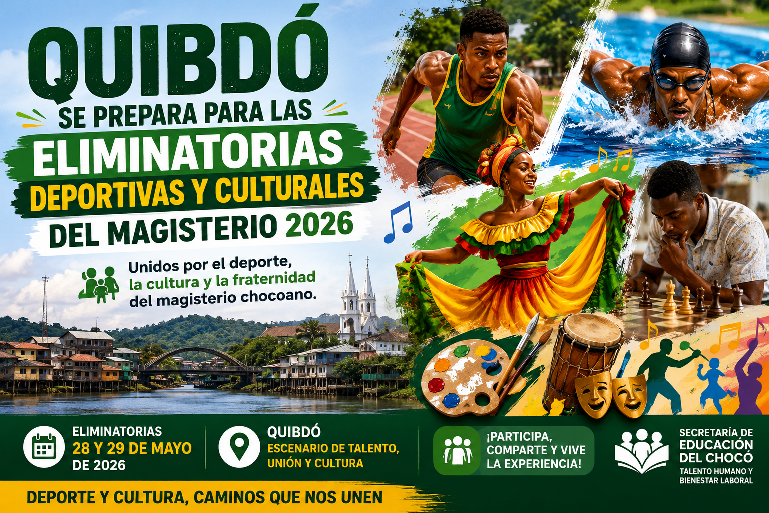 QUIBDÓ SE PREPARA PARA LAS ELIMINATORIAS DEPORTIVAS Y CULTURALES DEL MAGISTERIO 2026